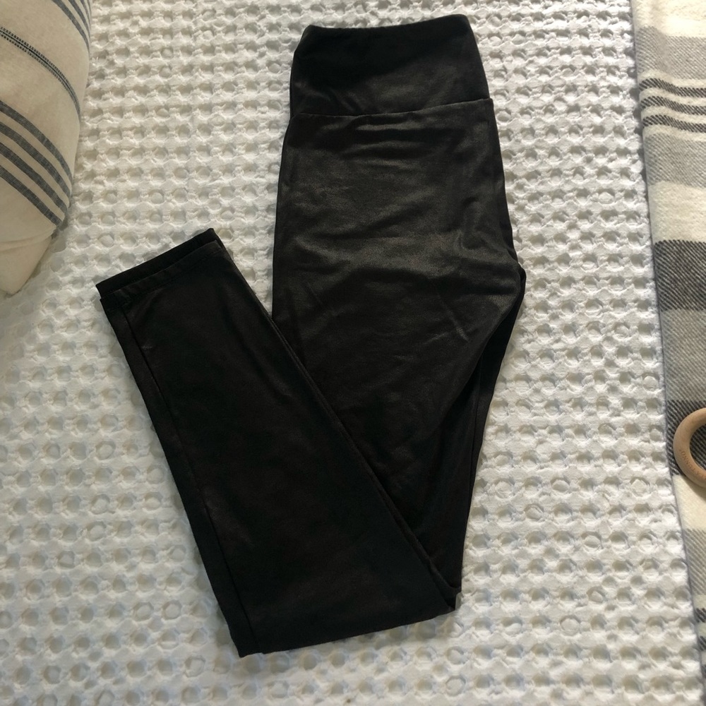 Calzedonia Black Faux Leather Leggings